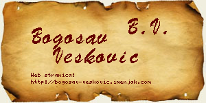 Bogosav Vesković vizit kartica